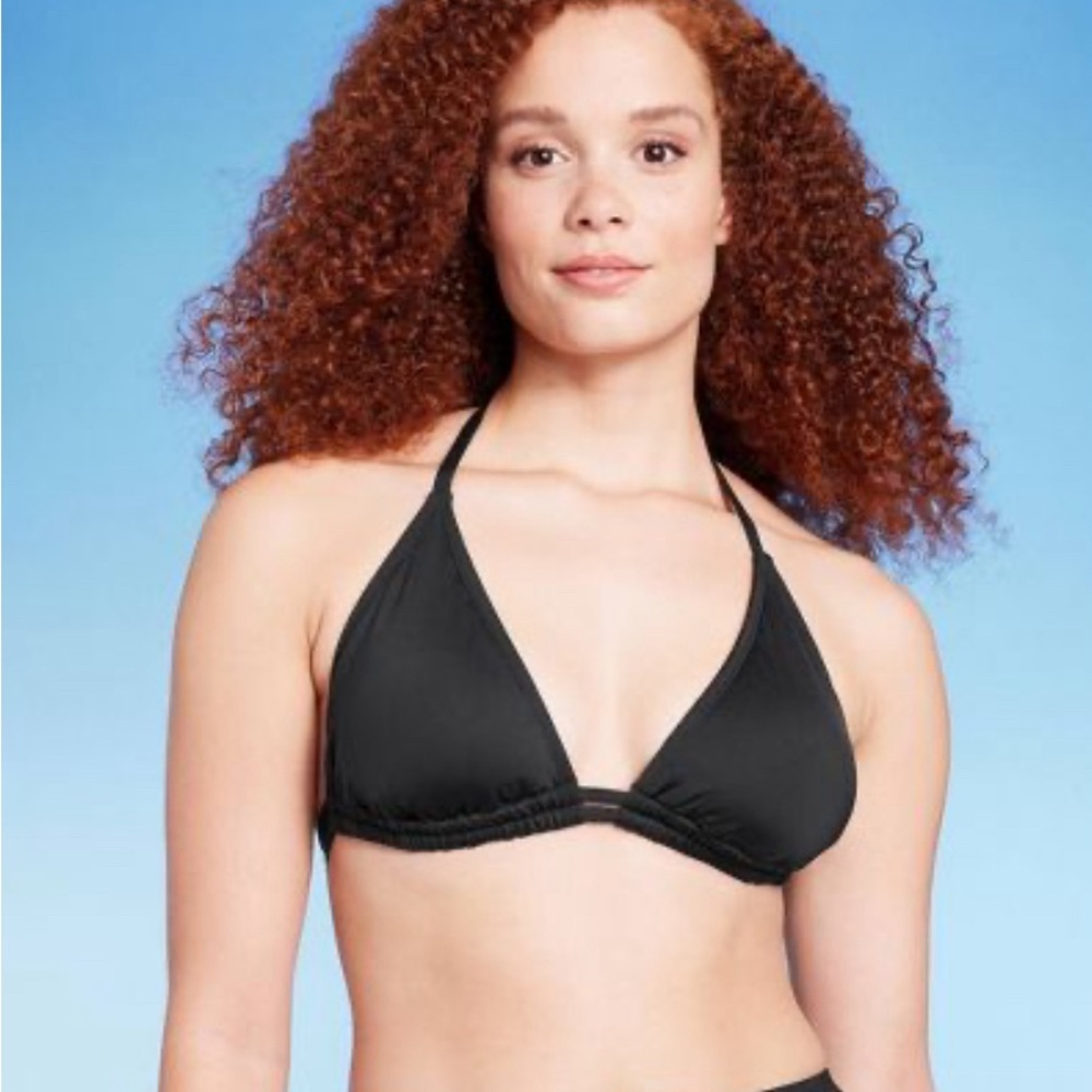 KONA SOL DOUBLE TUNNEL BIKINI TOP. BLACK. LARGE.